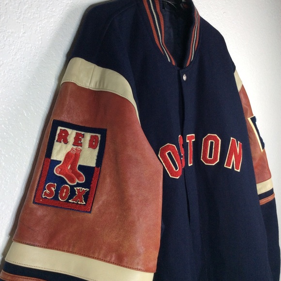 Word Series 1967 Boston Red Sox Reversible Button-Up Wool Blend Jacket - Picture 2 of 16